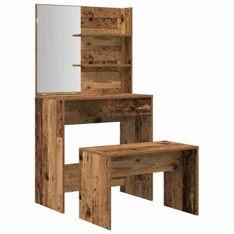 Kaptafelset bewerkt hout oud houtkleurig 2