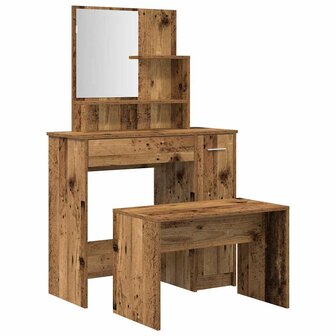 Kaptafelset bewerkt hout oud houtkleurig 2