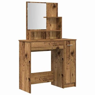Kaptafelset bewerkt hout oud houtkleurig 4