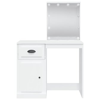 Kaptafel met LED-verlichting 90x42x132,5 cm wit 5