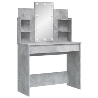 Kaptafel met LED-verlichting 96x40x142 cm betongrijs 3