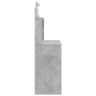 Kaptafel met LED-verlichting 96x40x142 cm betongrijs 6