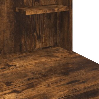 Kaptafel met LED-verlichting 96x40x142 cm gerookt eikenkleurig 8