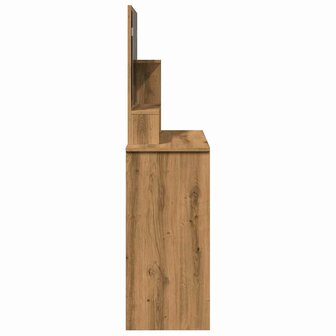 Kaptafel met spiegel 86,5x35x136 cm artisanaal eikenkleur 5