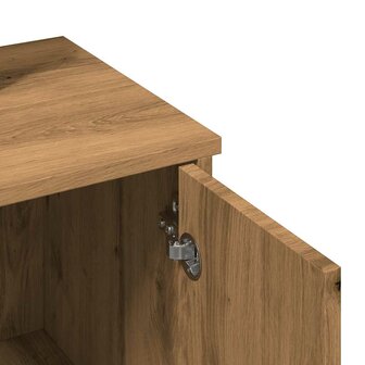 Kaptafel met spiegel 86,5x35x136 cm artisanaal eikenkleur 8