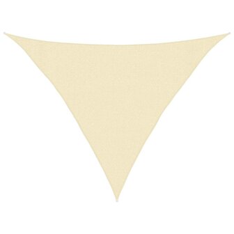 Zonnezeil 160 g/m&sup2; 3x3x4,2 m HDPE cr&egrave;mekleurig 2