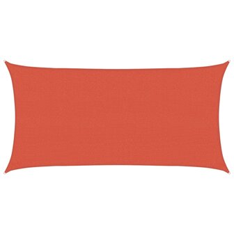 Zonnezeil 160 g/m&sup2; 2x3,5 m HDPE terracottakleurig 2