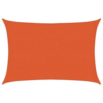 Zonnezeil 160 g/m&sup2; 2,5x3,5 m HDPE oranje 2
