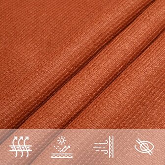Zonnezeil 160 g/m&sup2; 2,5x3,5 m HDPE oranje 4