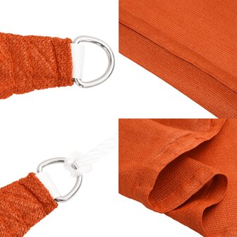 Zonnezeil 160 g/m&sup2; 2,5x3,5 m HDPE oranje 6