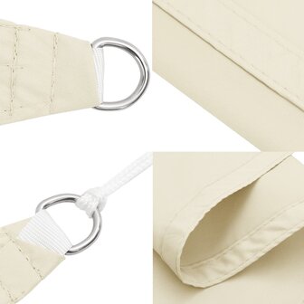 Zonnescherm vierkant 2x2 m oxford stof cr&egrave;mekleurig 6