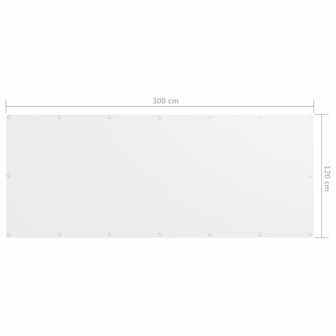 Balkonscherm 120x300 cm oxford stof wit 5