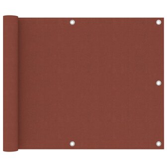 Balkonscherm 75x700 cm oxford stof terracotta 1