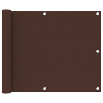Balkonscherm 75x500 cm oxford stof bruin 1