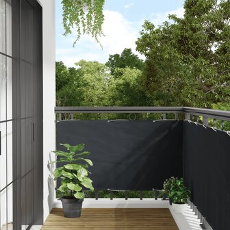 Balkonscherm Oxford textiel 75x400 cm antraciet 1