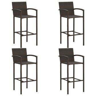 5-delige Tuinbarset poly rattan bruin 7