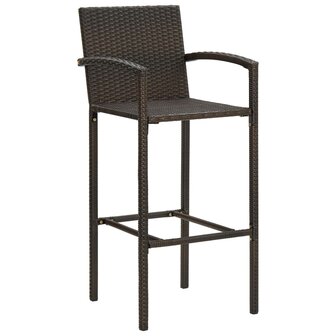 5-delige Tuinbarset poly rattan bruin 8
