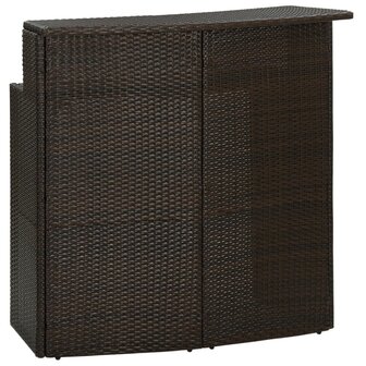 4-delige Tuinbarset met kussens bruin 6