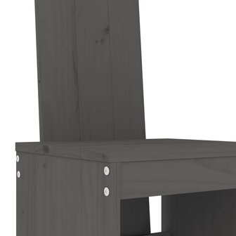 3-delige Tuinbarset massief grenenhout grijs 5