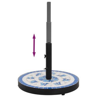 Parasolvoet rond 12 kg blauw en wit 4