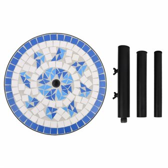Parasolvoet rond 12 kg blauw en wit 5