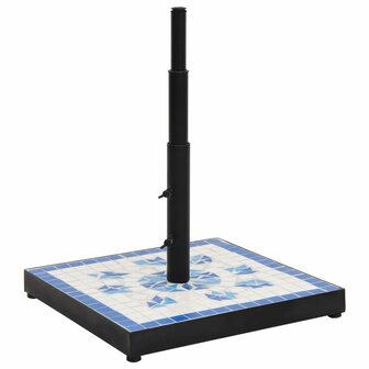 Parasolvoet vierkant 12 kg blauw en wit 2