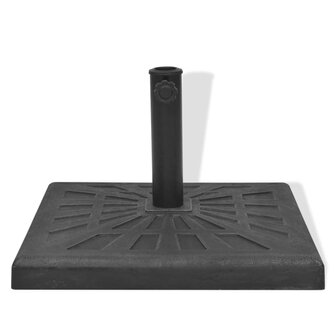 Parasolvoet vierkant 12 kg hars zwart 2