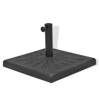 Parasolvoet vierkant 12 kg hars zwart 3