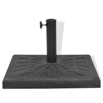 Parasolvoet vierkant 12 kg hars zwart 4