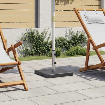 Parasolvoet vierkant 20 kg graniet zwart 1