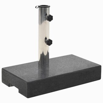 Parasolvoet rechthoekig 25 kg graniet zwart 1