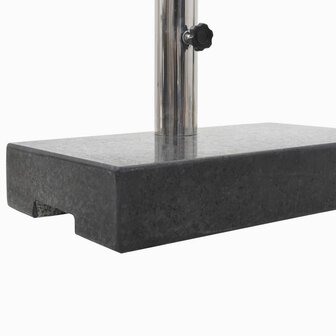 Parasolvoet rechthoekig 25 kg graniet zwart 4