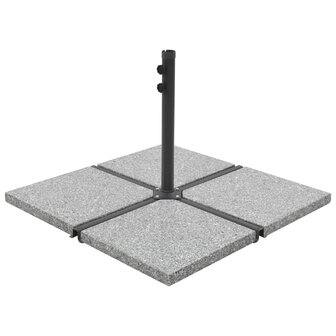Parasolvoetplaat vierkant 25 kg graniet grijs  1