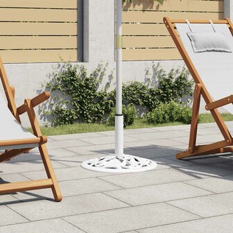 Parasolvoet 12 kg 48 cm gietijzer wit 1