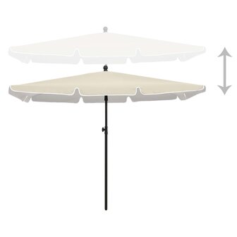 Parasol met paal 210x140 cm zandkleurig 3