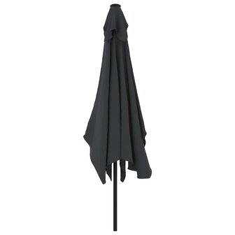 Parasol met metalen paal 300x200 cm zwart 4