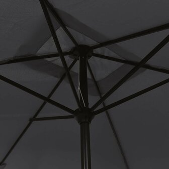 Parasol met metalen paal 300x200 cm zwart 5