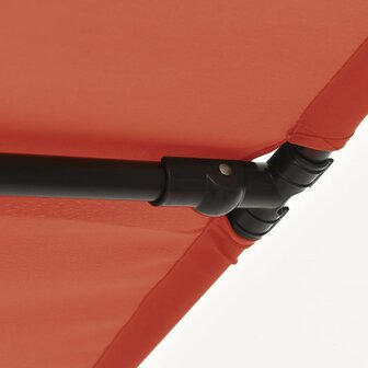 Parasol met aluminium paal 180x110 cm terracottakleurig 9