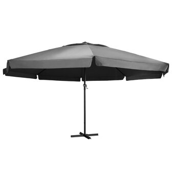 Parasol met aluminium paal 600 cm antracietkleurig 1