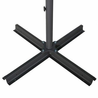 Parasol met aluminium paal 600 cm antracietkleurig 4