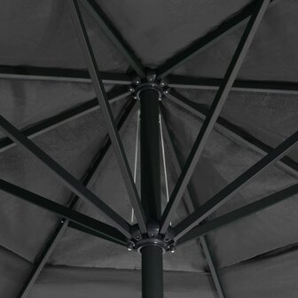 Parasol met aluminium paal 600 cm antracietkleurig 5
