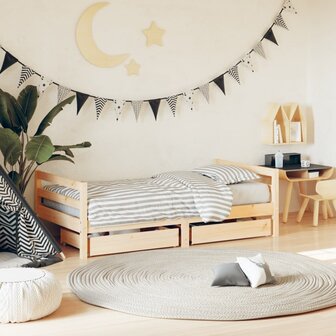 Kinderbedframe met lades 80x160 cm massief grenenhout 1
