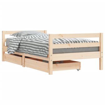 Kinderbedframe met lades 80x160 cm massief grenenhout 2