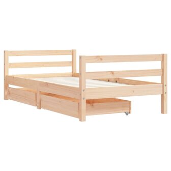 Kinderbedframe met lades 80x160 cm massief grenenhout 3