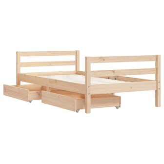 Kinderbedframe met lades 80x160 cm massief grenenhout 4