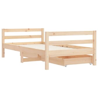 Kinderbedframe met lades 80x160 cm massief grenenhout 7