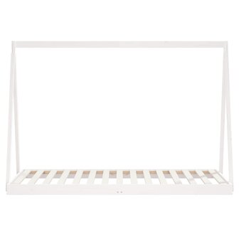 Kinderbedframe 90x190 cm massief grenenhout wit 4