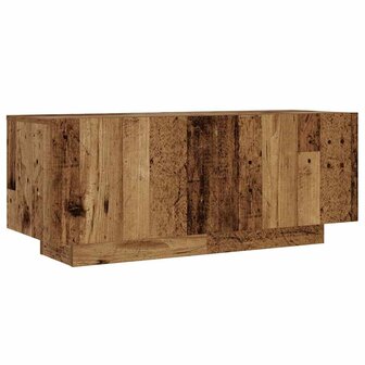 Nachtkastje 100x35x40 cm bewerkt hout oud houtkleurig 2