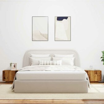 Nachtkastje 100x35x40 cm bewerkt hout oud houtkleurig 3