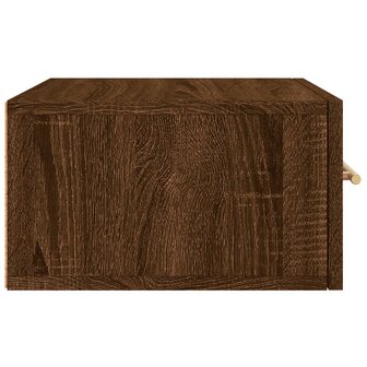 Nachtkastje wandgemonteerd 35x35x20 cm bruin eikenkleur 7